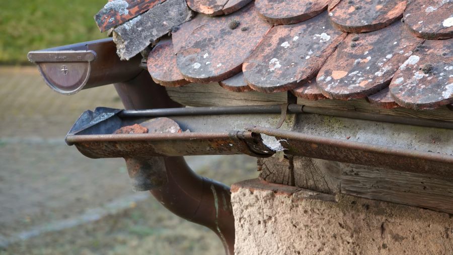 broken guttering